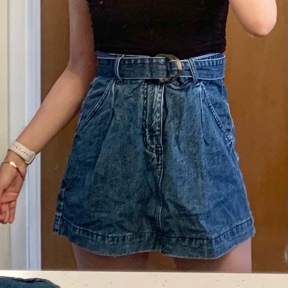 Free People denim skirt